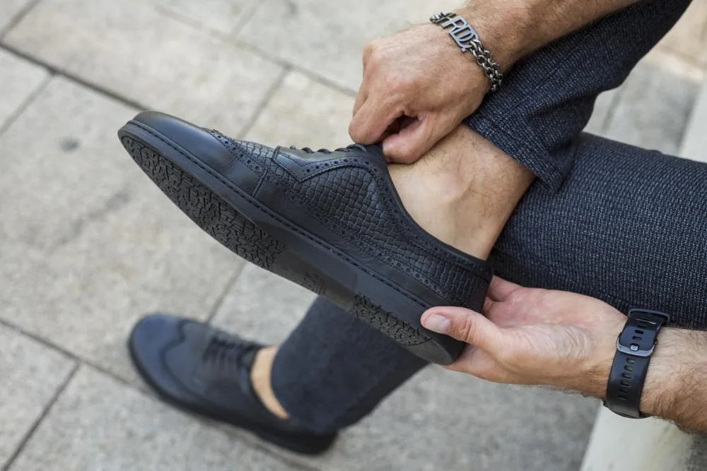 Мужские туфли ZAQQ BRIQ Brogue Tresse Black (чёрный цвет), фото 9