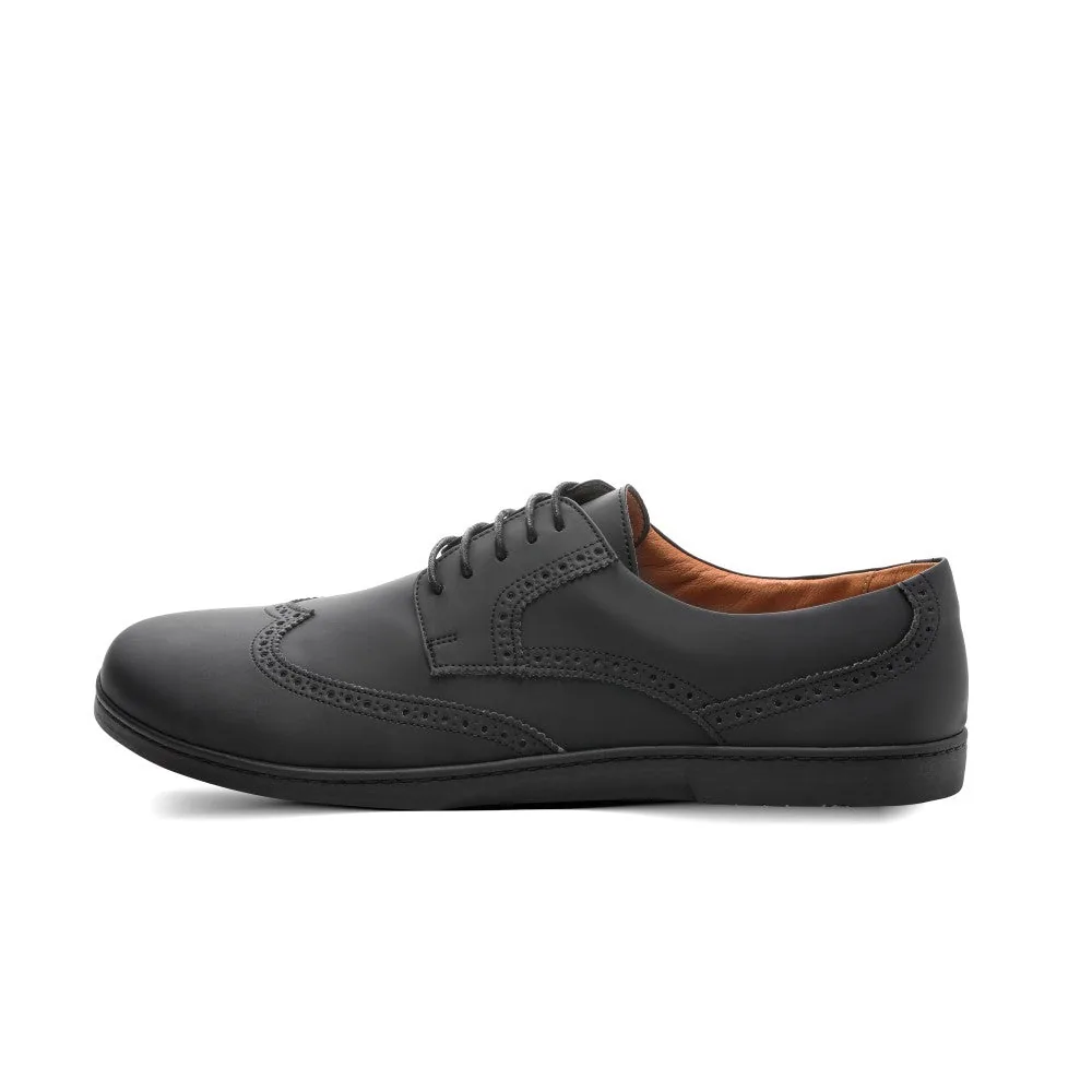 Мужские полуботинки ZAQQ BRIQ Brogue Vegan Black (чёрный цвет), фото 4