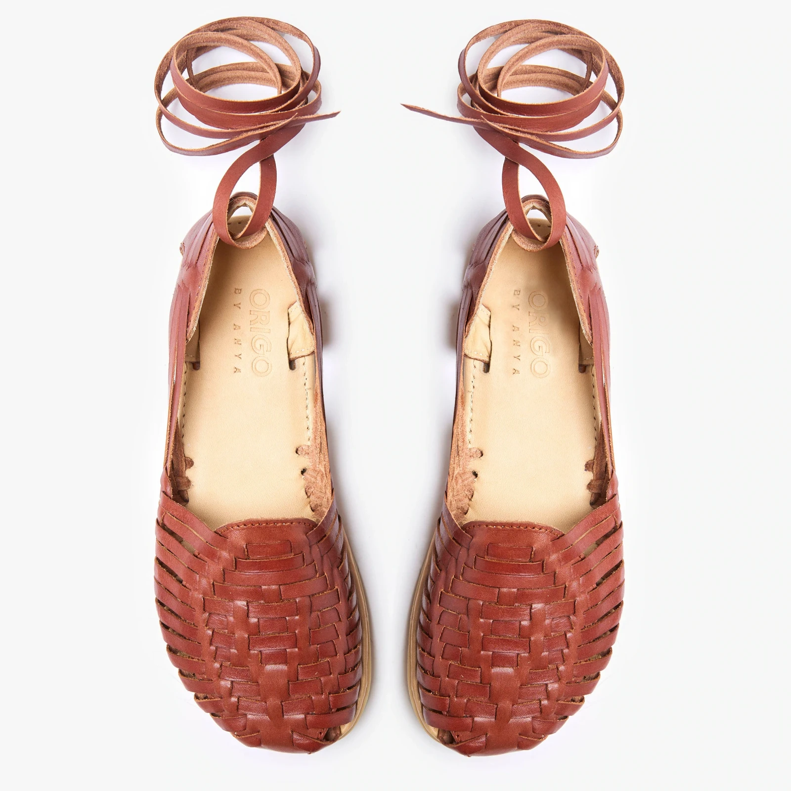 Босоногие сандалии Origo Huarache Slip-On by Anya — корица, фото 2