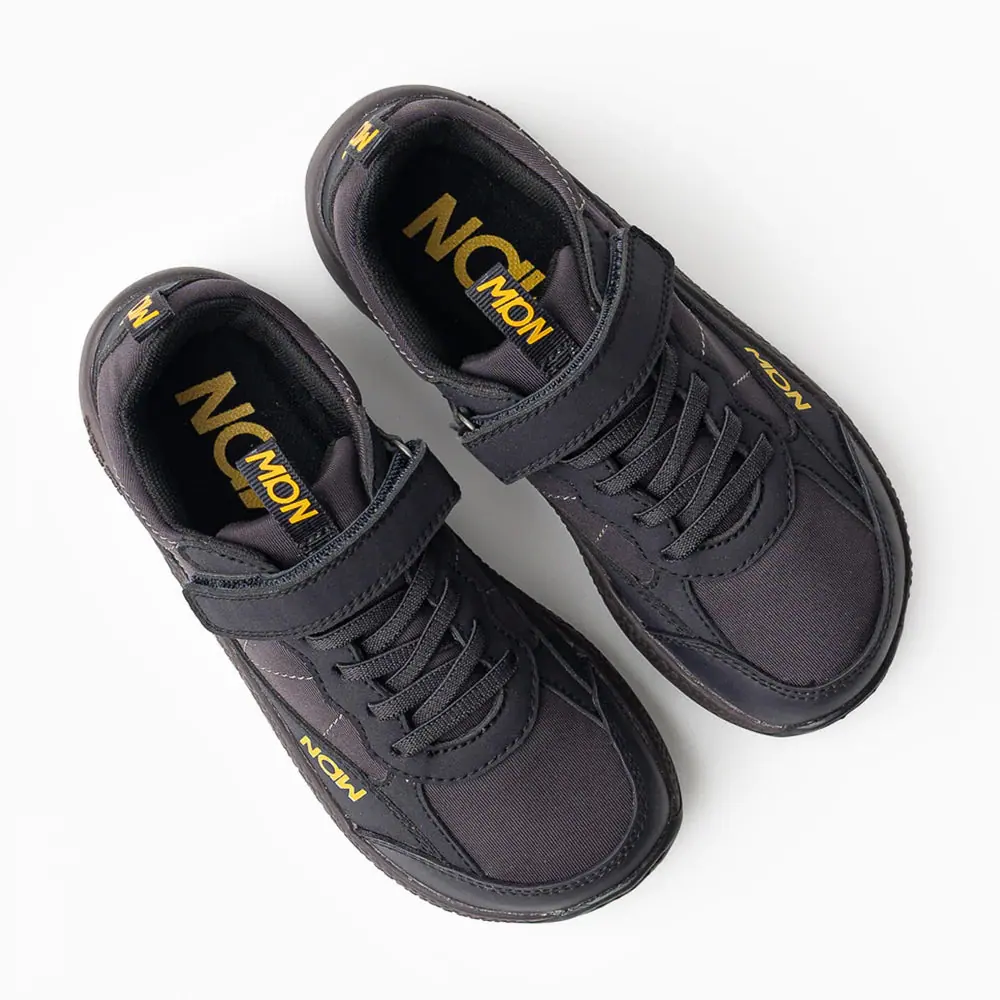 Детские босоногие кроссовки NAW Mud Trail Kids — Triple Black, фото 2