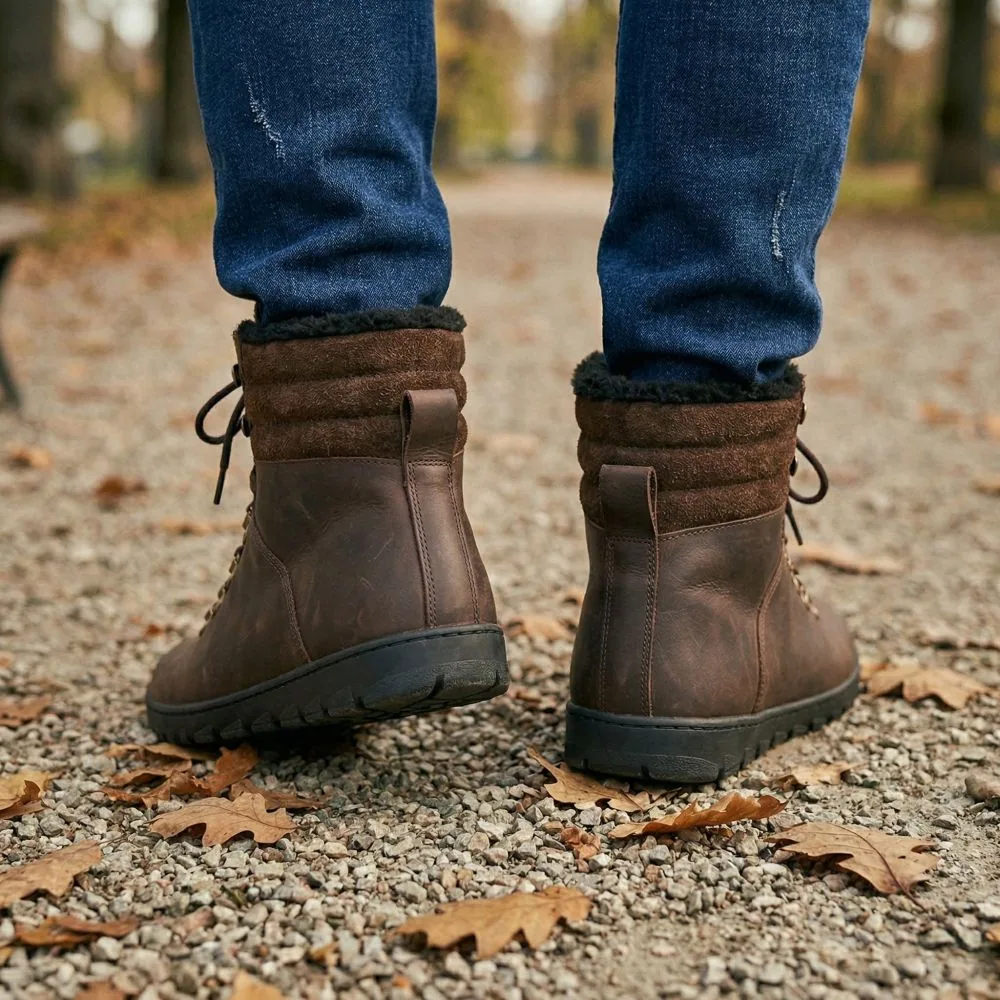 Мужские ботинки ZAQQ QRAC Dark Brown Waterproof (тёмно-коричневые), фото 7