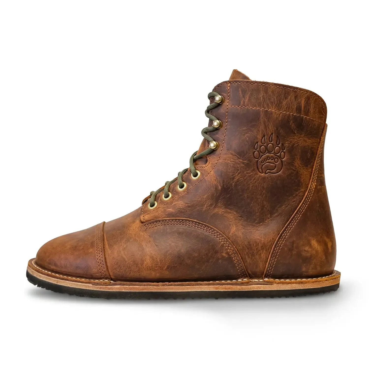 Босоногие кожаные ботинки Bearfoot Bruin-Patriot — коньячный, фото 1 из 5