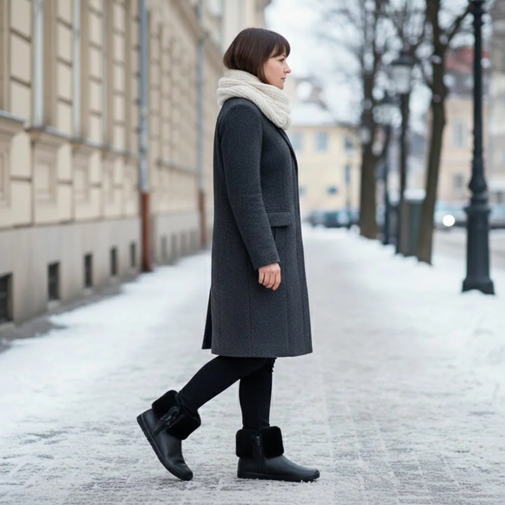 Женские ботинки ZAQQ HUQ Winter Black (чёрный цвет), фото 9