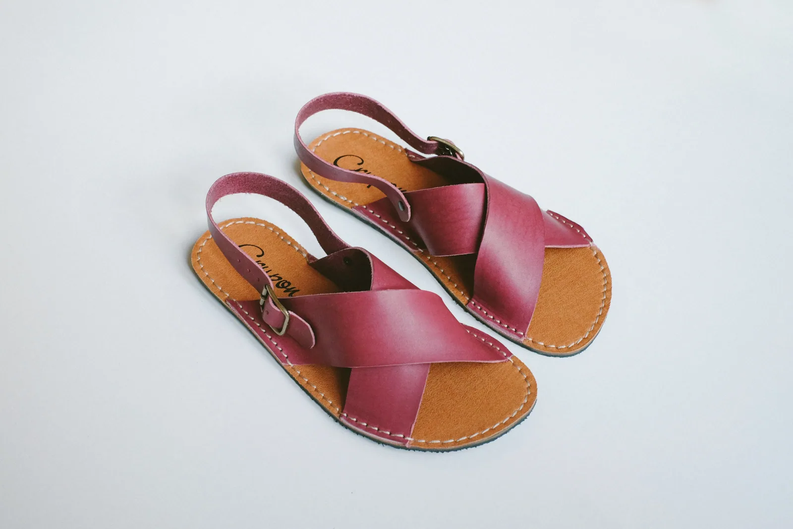 Босоногие сандалии Crupon Cameo — винный, фото 6