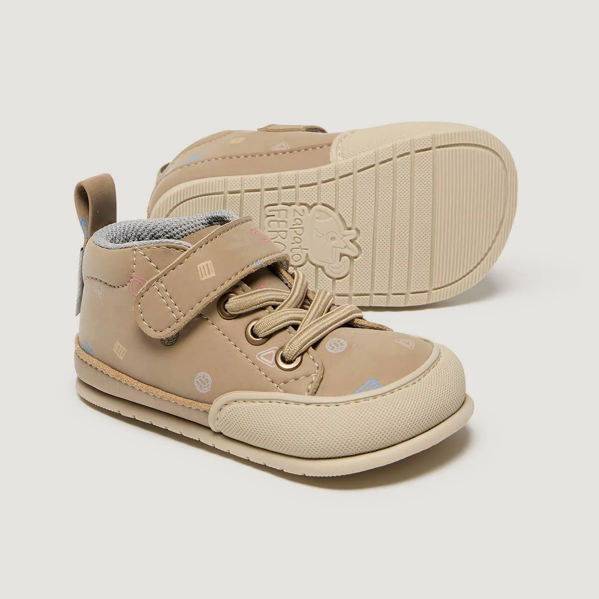Ботинки для малышей Zapato Feroz «Júcar Feroz» — серо-бежевый (Piedra), дизайн «Pikler», фото 2