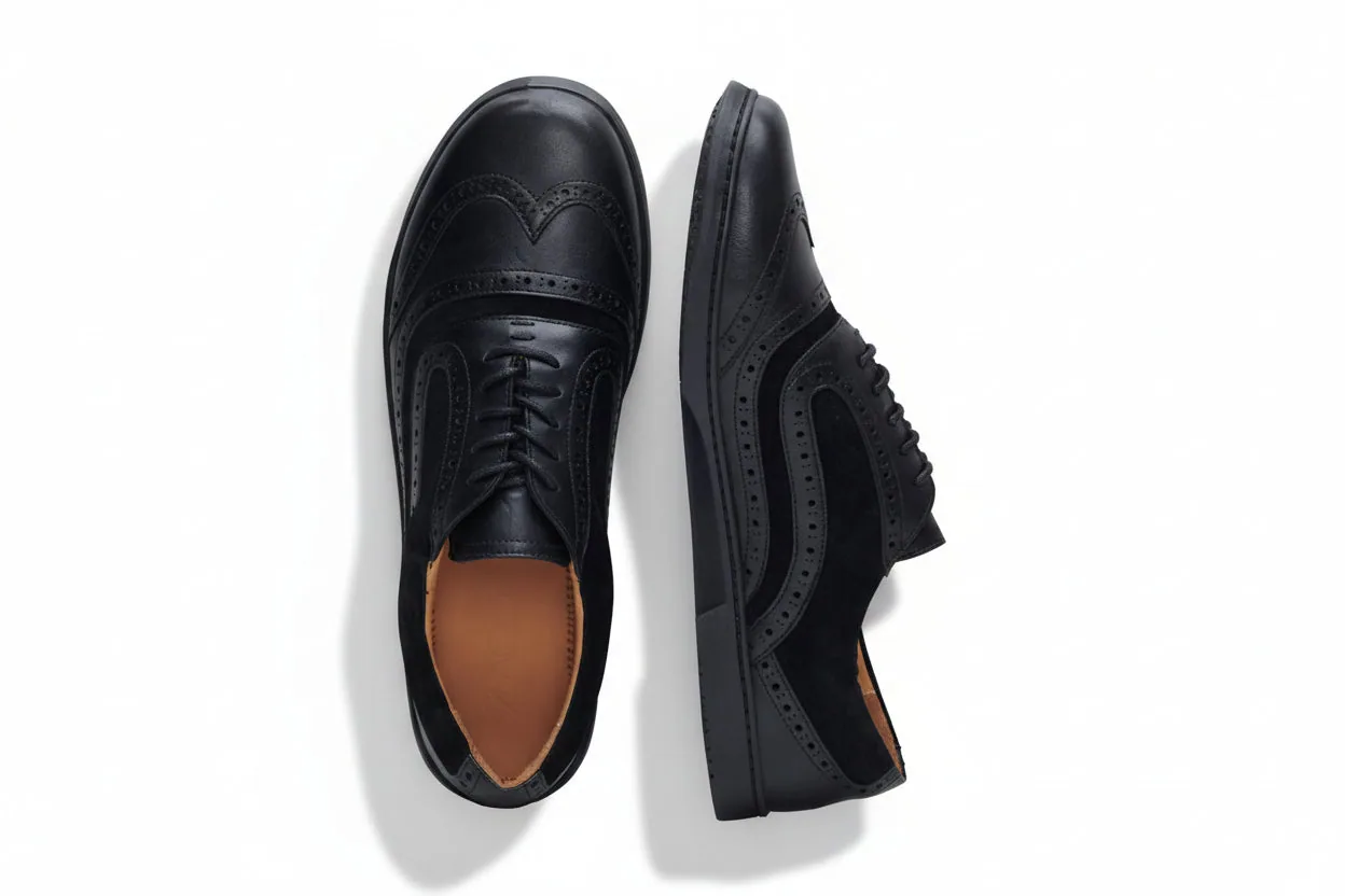 Мужские туфли ZAQQ BRIQ Brogue Deep Black (чёрный цвет), фото 3
