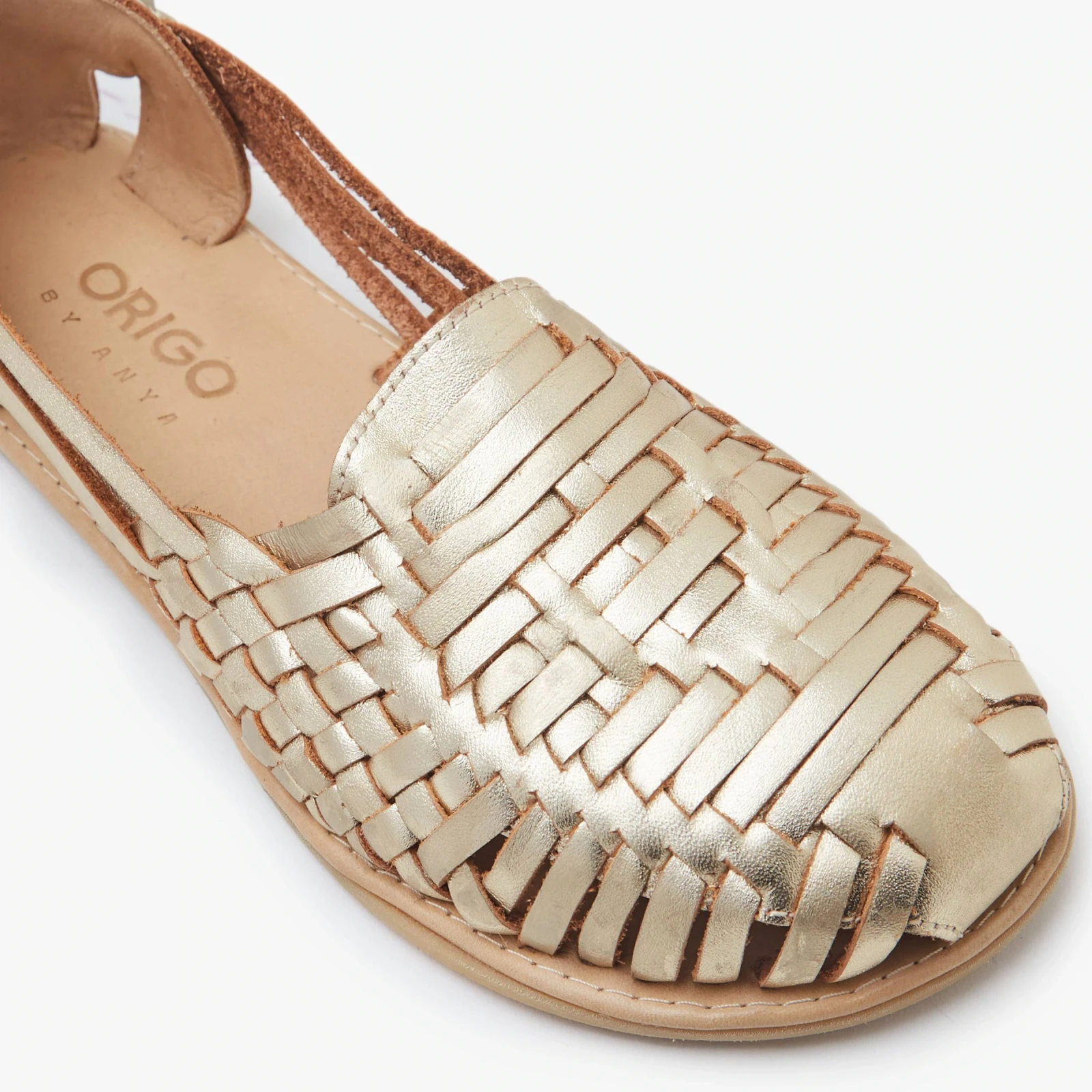 Босоногие сандалии Origo Huarache Slip-On by Anya — золотистый, фото 5