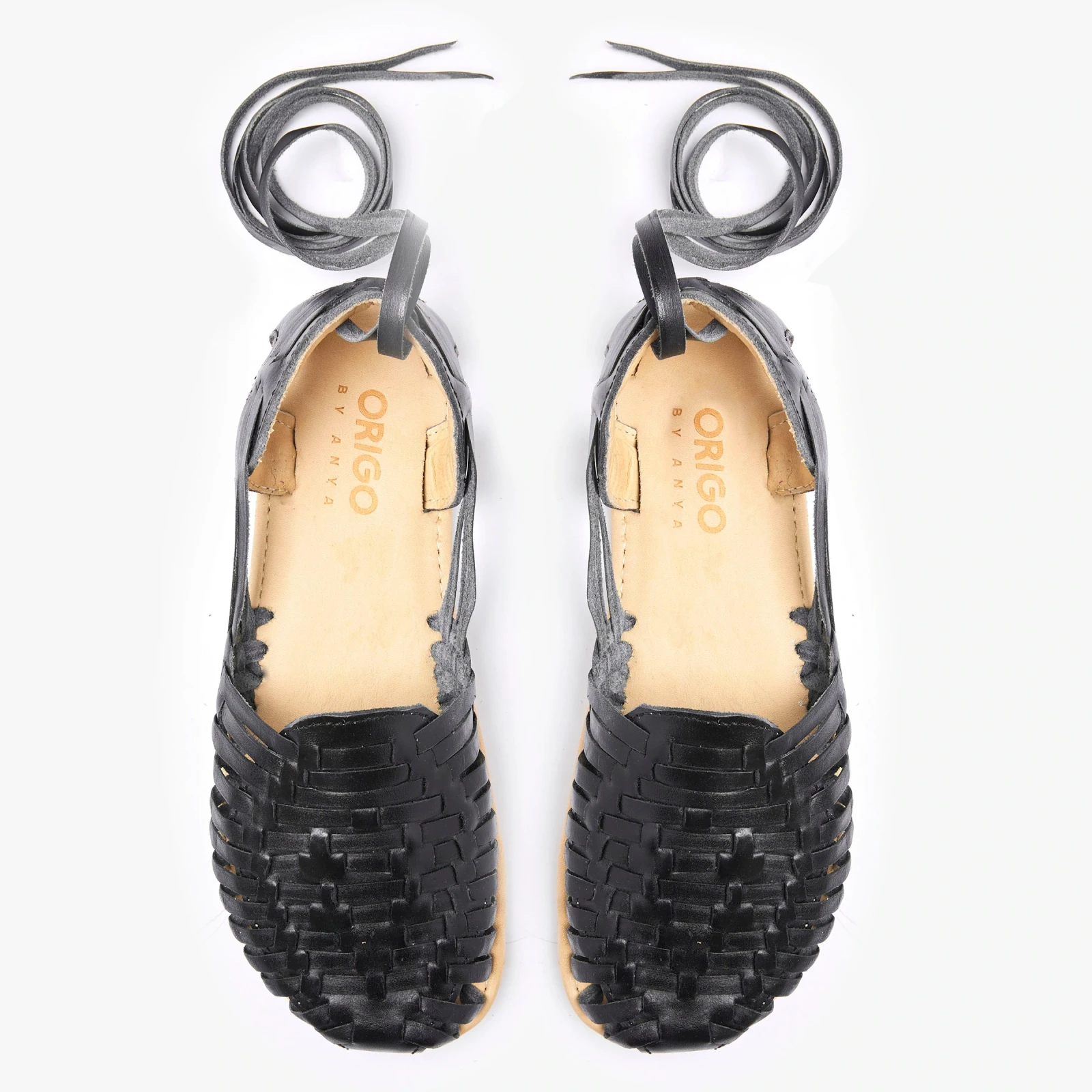 Босоногие сандалии Origo Huarache Slip-On by Anya — чёрный, фото 2