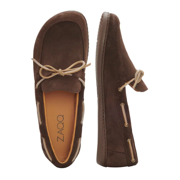 Мужские мокасины ZAQQ QEA Velours Darkbrown (тёмно-коричневый цвет), фото 3