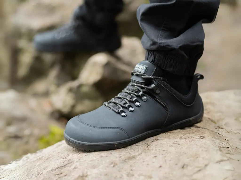 Босоногие ботинки Realfoot Trekker Low Vegan Black, фото 5