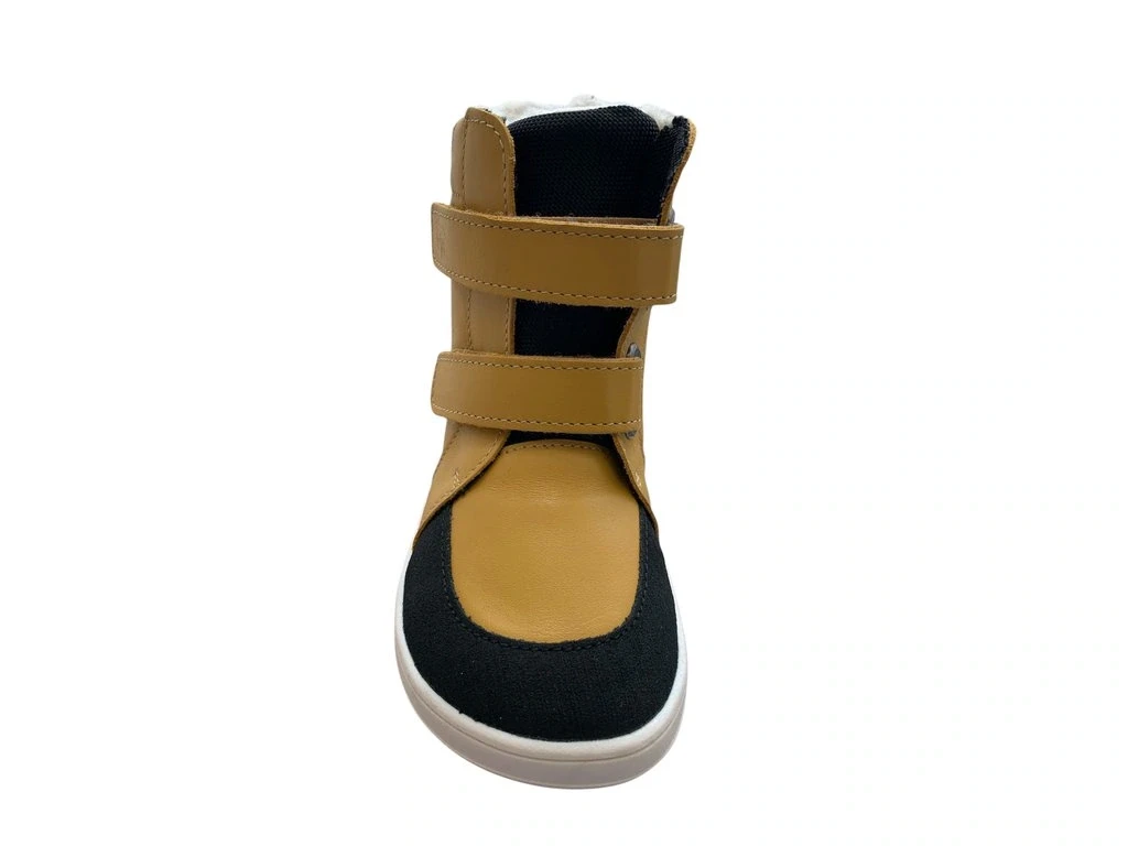 Ботинки Baby Bare Febo Winter Asfaltico — коричневый, жёлтый (детские), фото 2