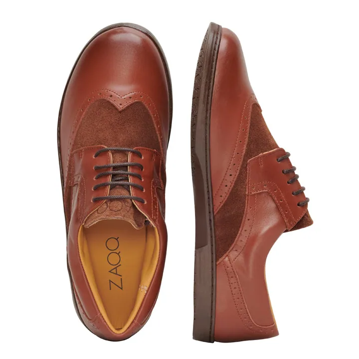 Мужские туфли ZAQQ BRIQ Brogue Antique Cognac (коньячный цвет), фото 3