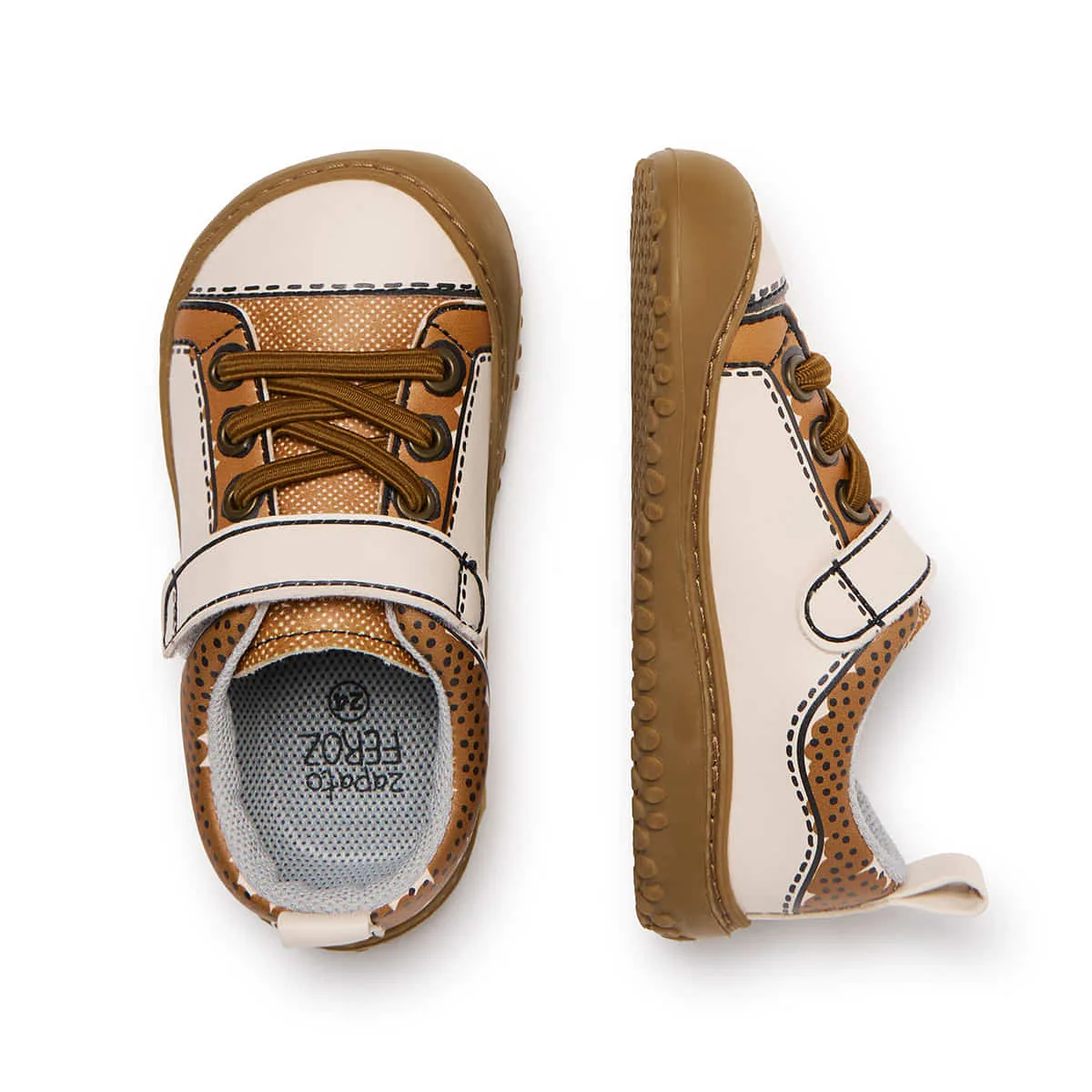 Детская обувь Zapato Feroz «Paterna Rocker Cómic AW25» — горчичный, фото 3