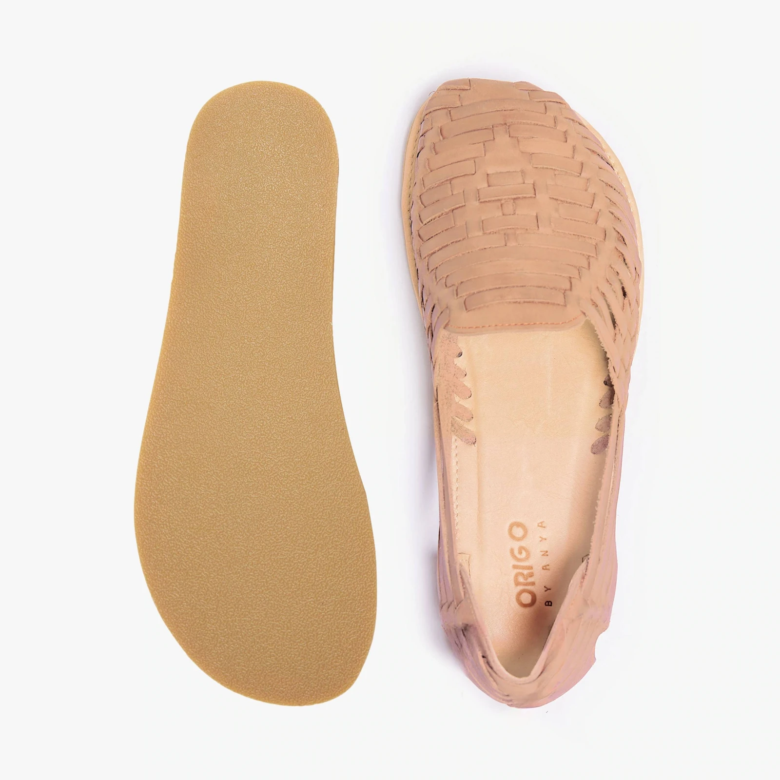 Босоногие сандалии Origo Huarache Slip-On by Anya — светло-коричневый, фото 3