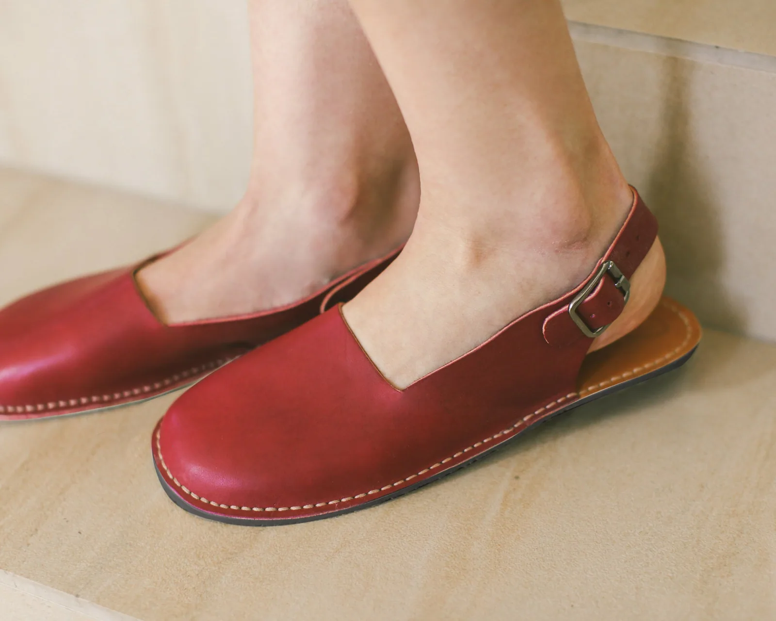 Босоногие сандалии Crupon Olive — винный, фото 1 из 7