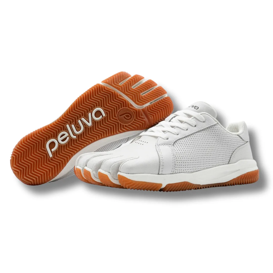 Мужская обувь для корта Peluva Court Ad-In — Белый, рыже-коричневая подошва, фото 6