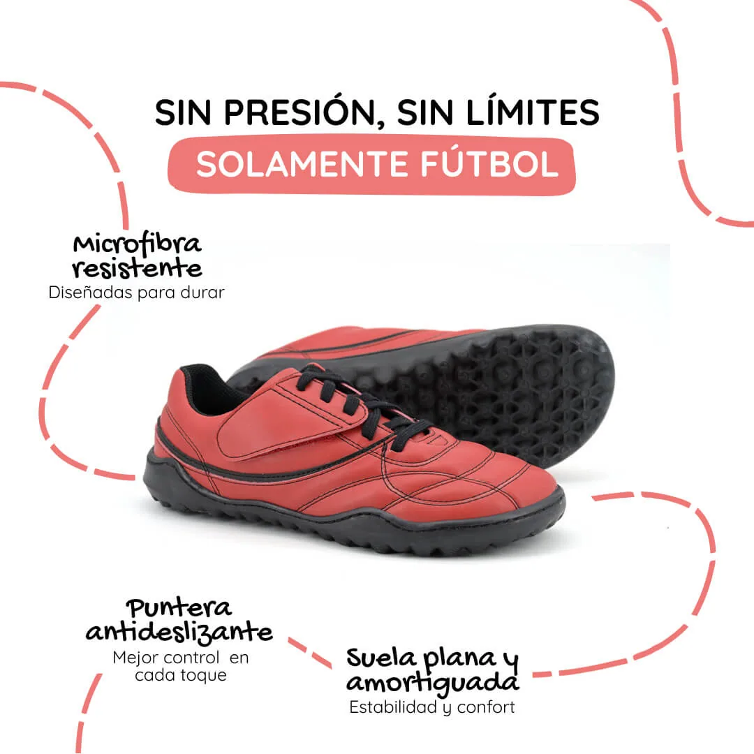 Детские футбольные ботинки Zapato Feroz «Amunt» — красный и чёрный, фото 3