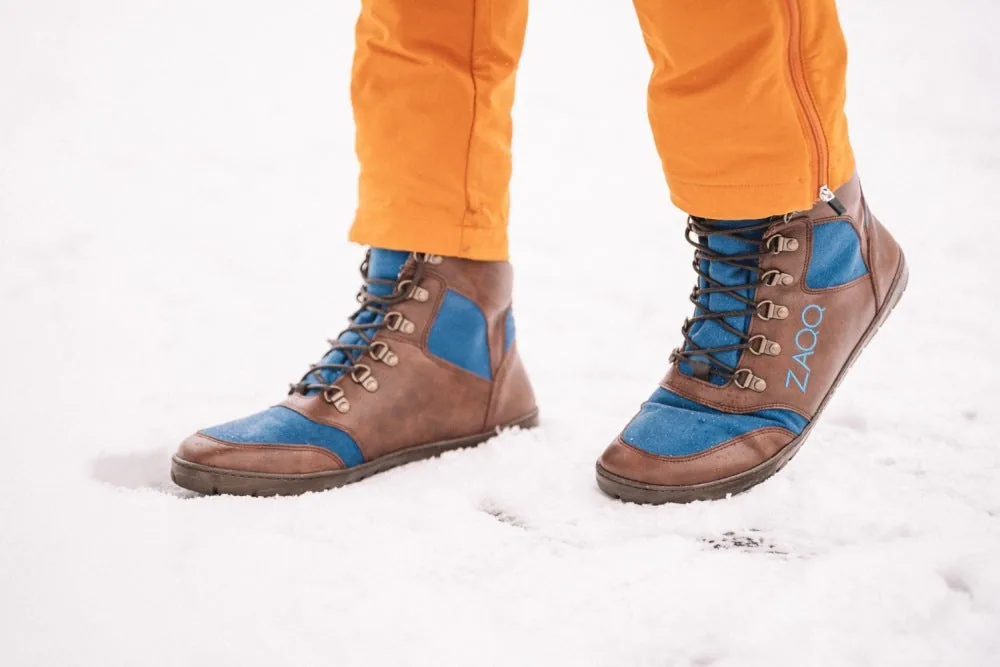 Ботинки для женщин и мужчин ZAQQ HIQE Brown Blue Waterproof, фото 10