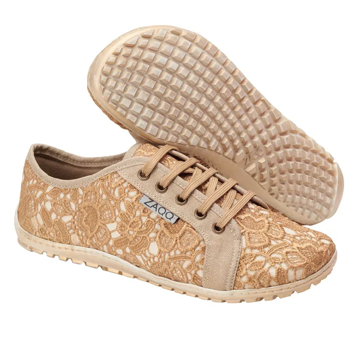 Женские кроссовки ZAQQ QELLY Beige Gold (золотистый цвет), фото 2