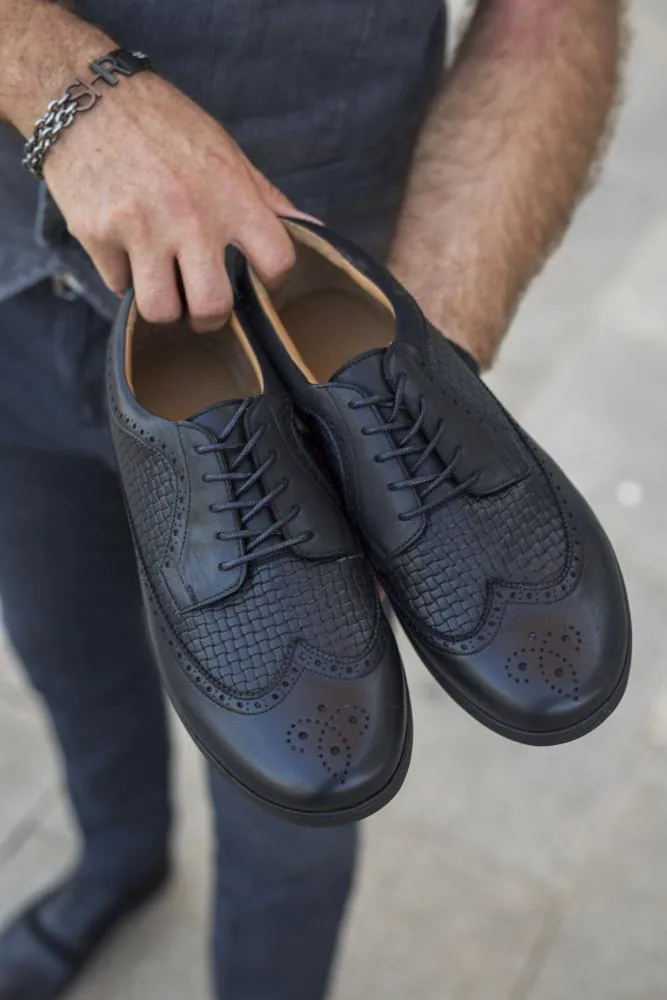 Мужские туфли ZAQQ BRIQ Brogue Tresse Black (чёрный цвет), фото 5