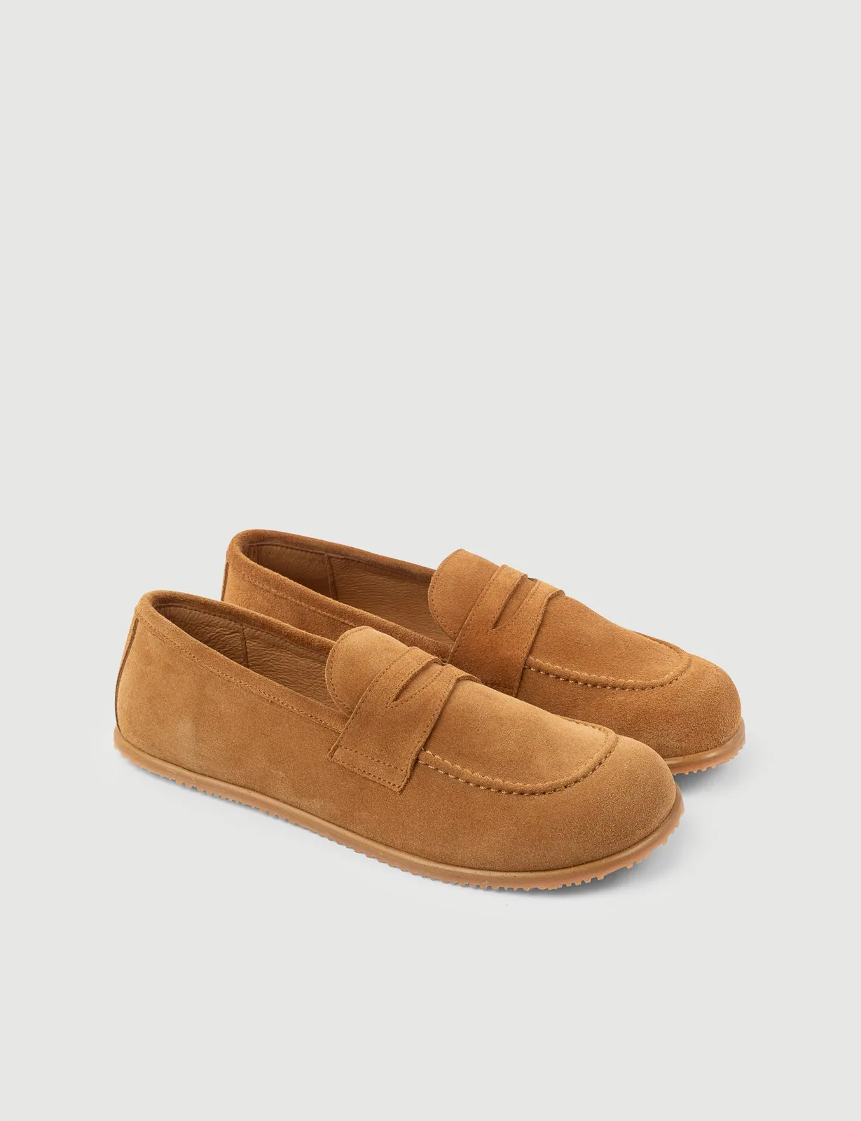 Женские мокасины SHUU Classic, цвет camel, замша, фото 3