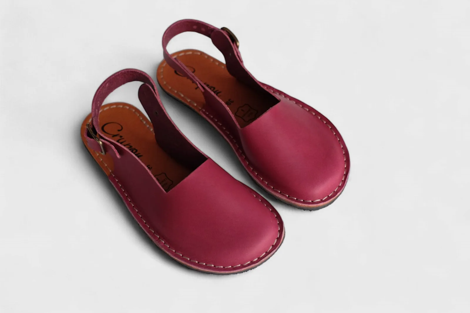 Босоногие сандалии Crupon Olive — винный, фото 6