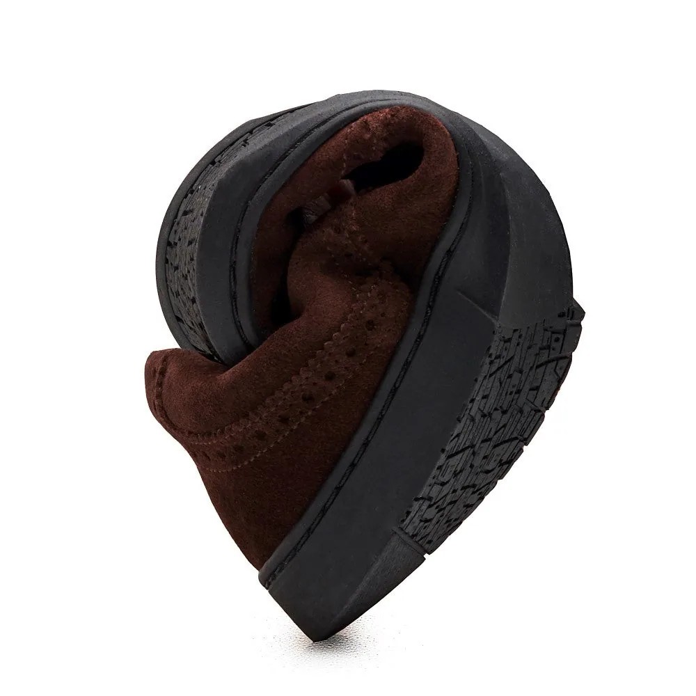 Мужские полуботинки ZAQQ BRIQ Brogue Velours Brown (коричневый цвет), фото 4