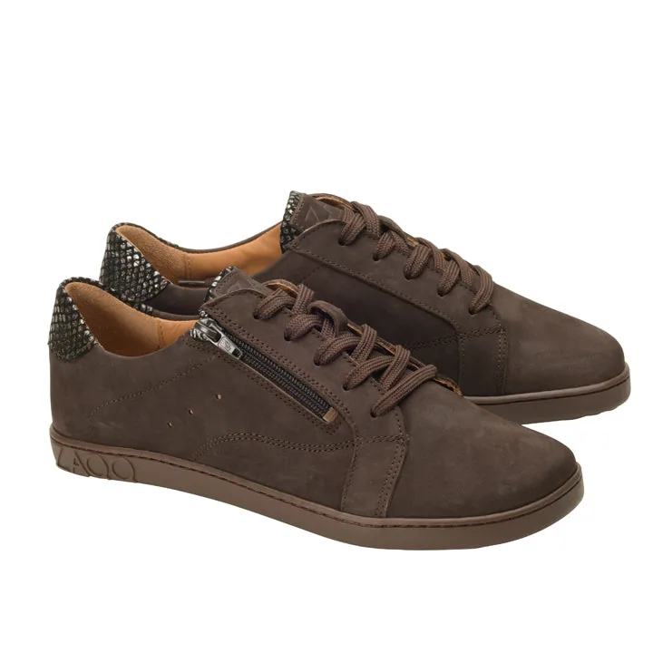 Женские полуботинки ZAQQ QOMFY Wide Dark Brown (тёмно-коричневый цвет) — фото 1 из 4