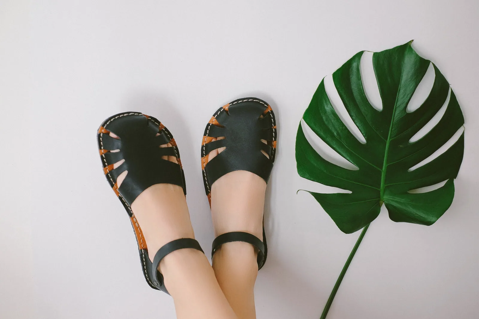Босоногие сандалии Crupon Monstera — чёрный, фото 6