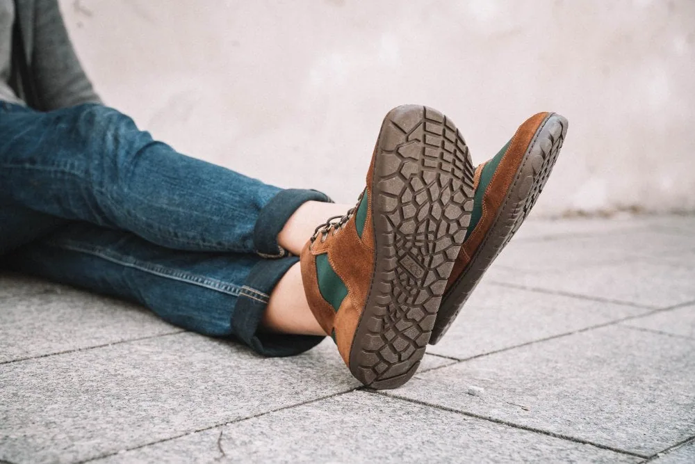 Ботинки для женщин и мужчин ZAQQ HIQE Mid Brown Green Waterproof (зелёный цвет), фото 7
