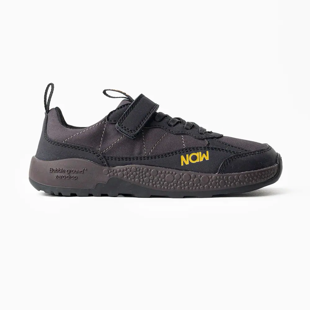 Детские босоногие кроссовки NAW Mud Trail Kids — Triple Black, фото 4