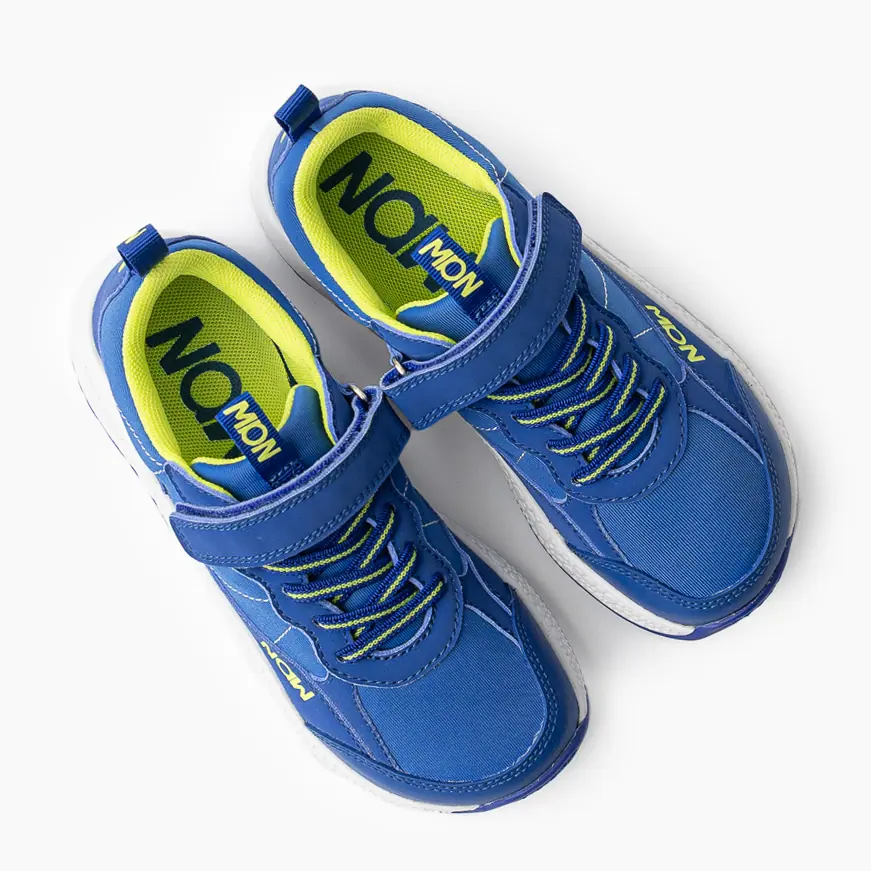 Детские босоногие кроссовки NAW Mud Trail Kids — Acid Cobalt, фото 2