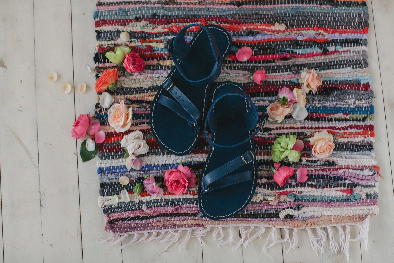 Босоногие сандалии Crupon Flora — индиго, фото 4
