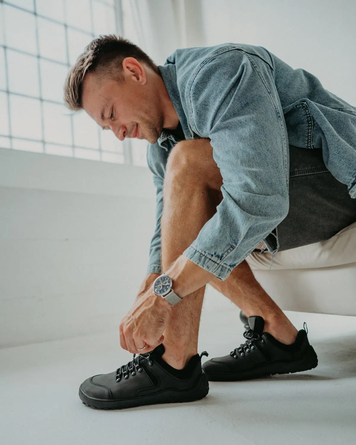 Босоногие ботинки Realfoot Trekker Low 2.0 Vegan Black, фото 9