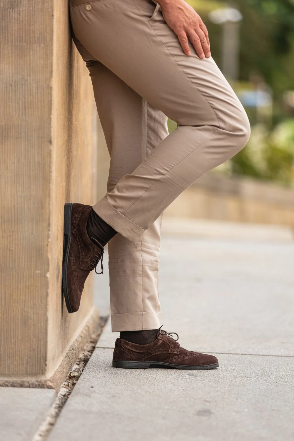 Мужские полуботинки ZAQQ BRIQ Brogue Velours Brown (коричневый цвет), фото 15
