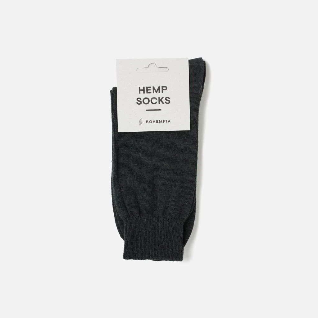 Носки Bohempia LUNA Hemp Crew угольный (тёмно-серый), фото 4