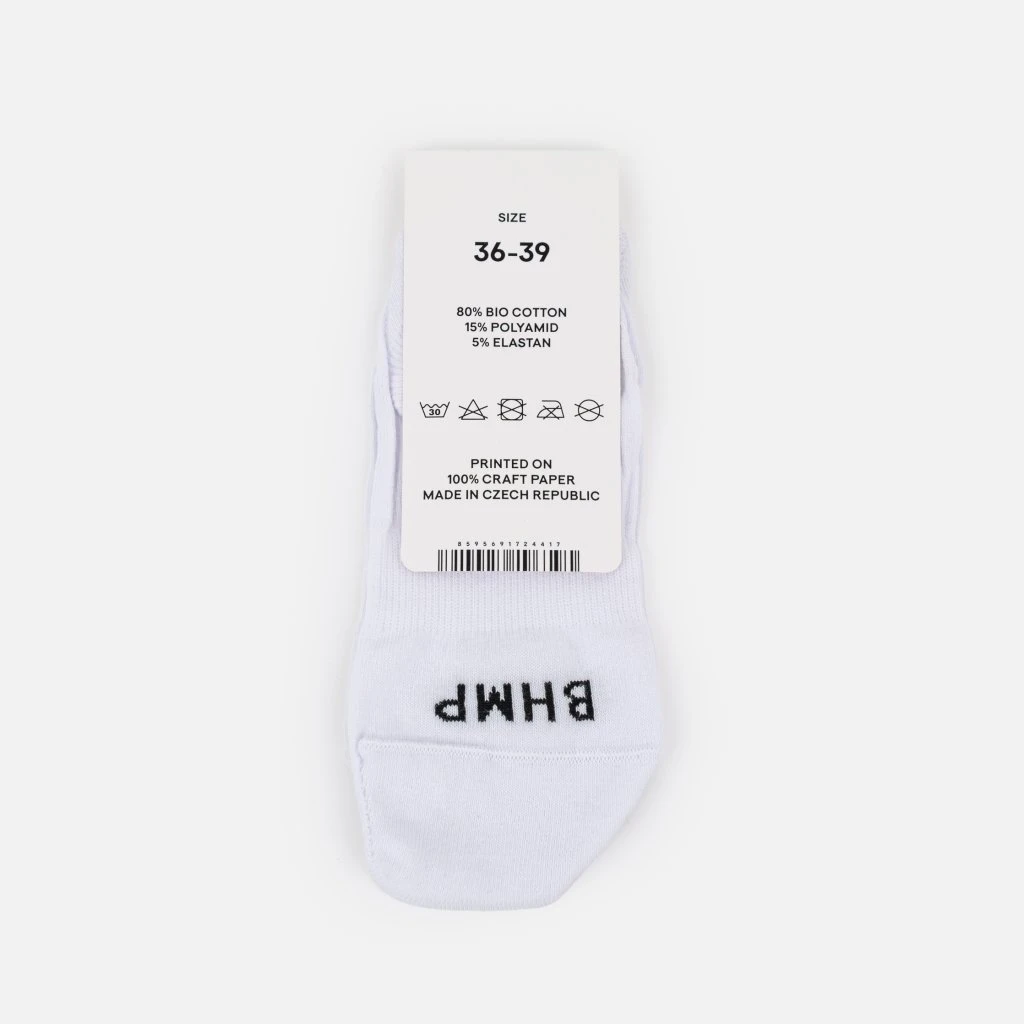 Носки Bohempia LOW CUT из органического хлопка белые, фото 4