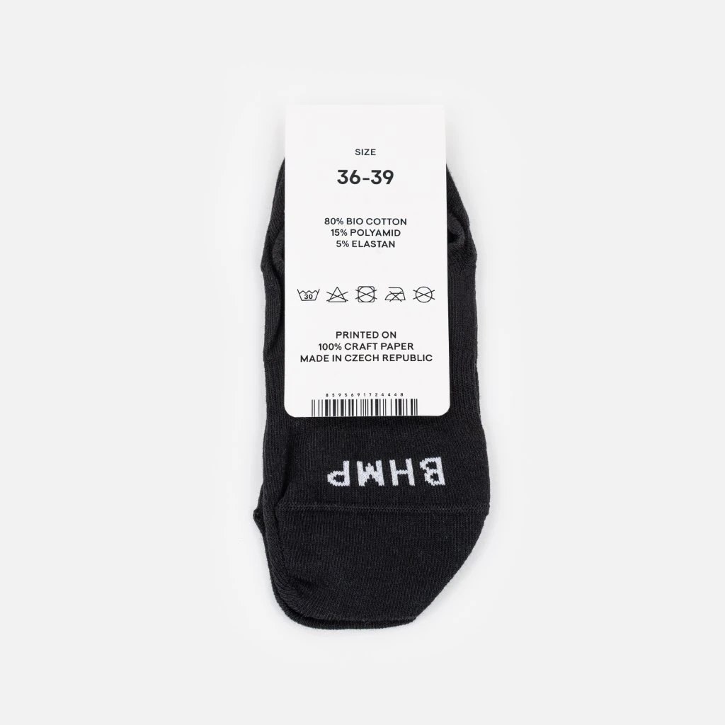 Носки Bohempia LOW CUT из органического хлопка чёрные, фото 4