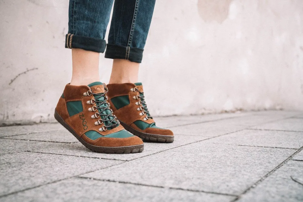 Ботинки для женщин и мужчин ZAQQ HIQE Mid Brown Green Waterproof (зелёный цвет), фото 9