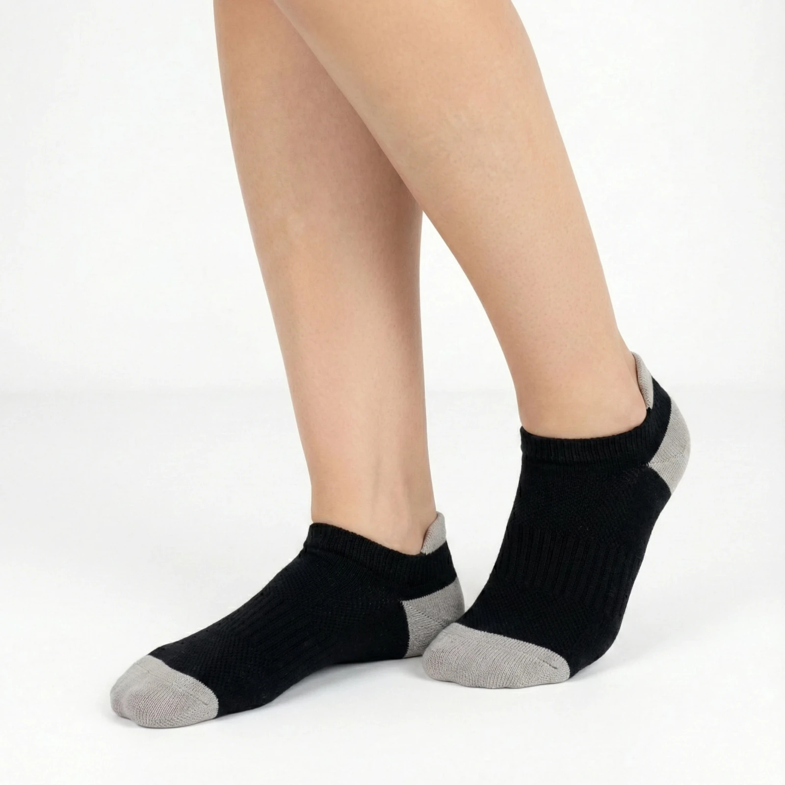 Носки Hike Low-Cut Comfort (низкие) (женские, чёрный / серый), фото 2