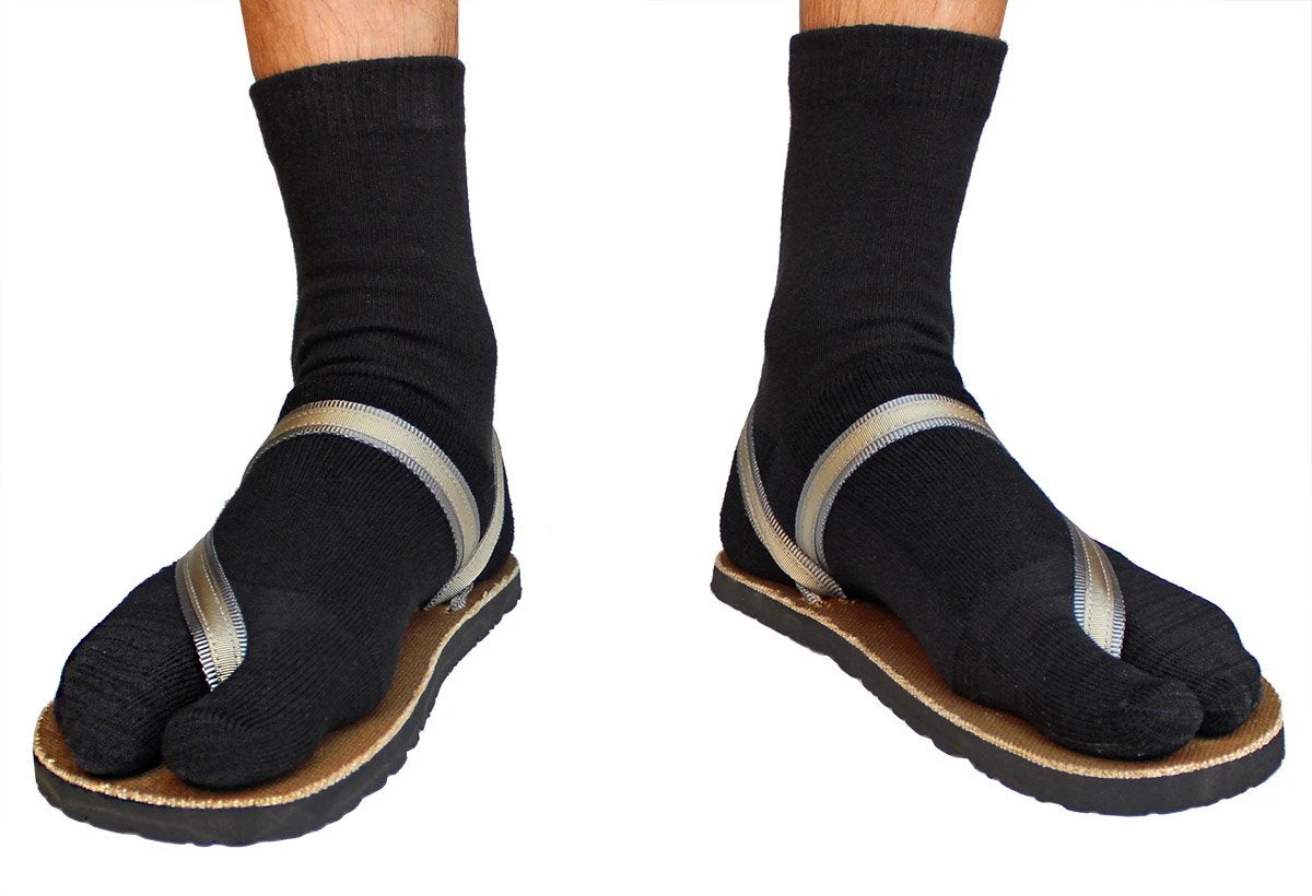 Носки Earth Runners Wool Tabi — чёрный, фото 3