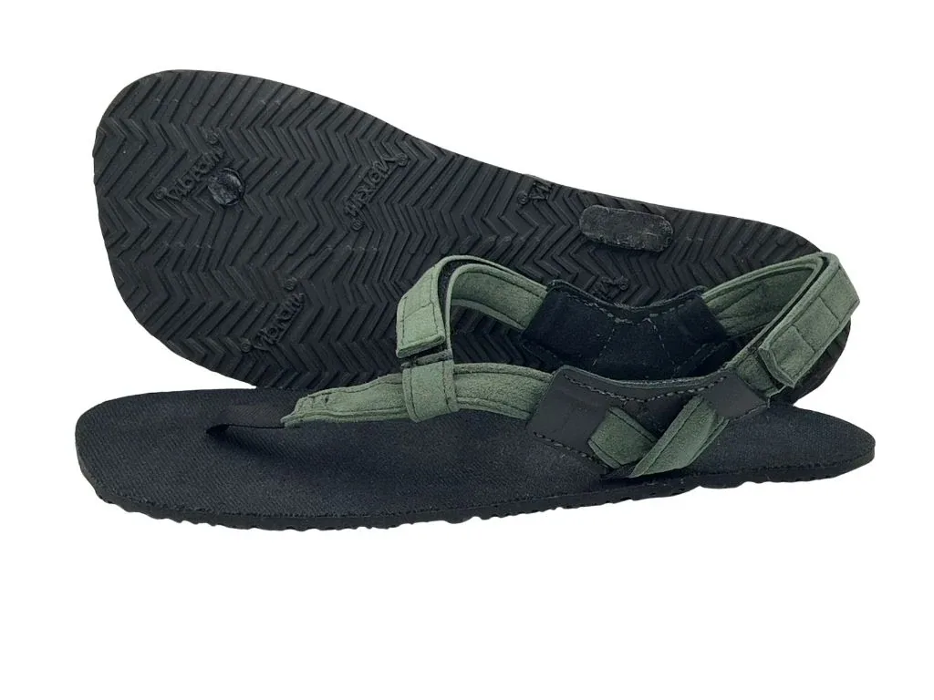 Сандалии Toetem BlackBear 3.0 — чёрное конопляное покрытие, зелёные ремешки, стандартная колодка, фото 2