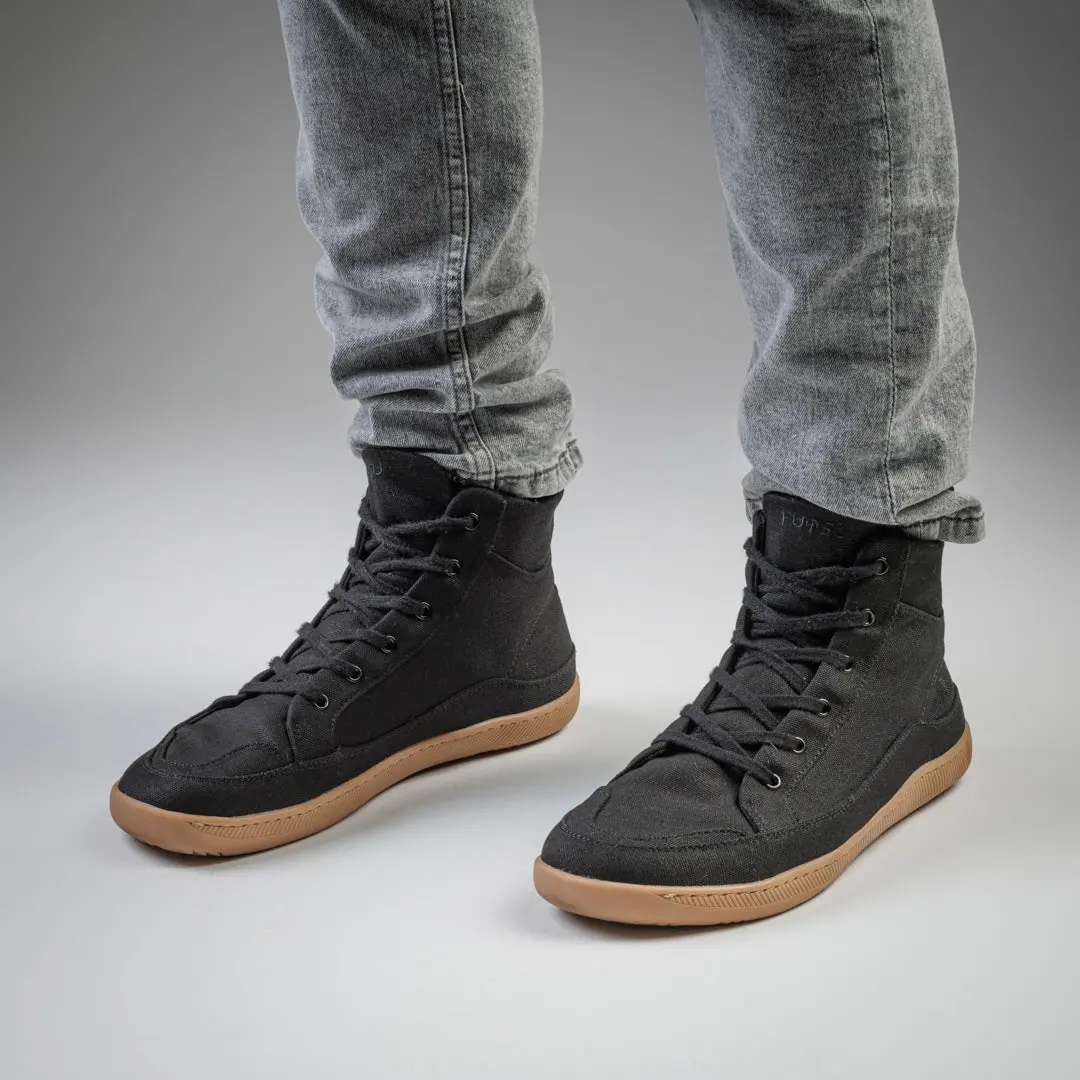 Кеды Rutsu Original High — чёрные с коричневой подошвой, фото 5