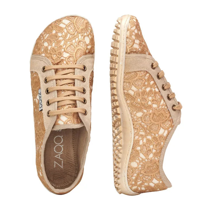 Женские кроссовки ZAQQ QELLY Beige Gold (золотистый цвет), фото 3