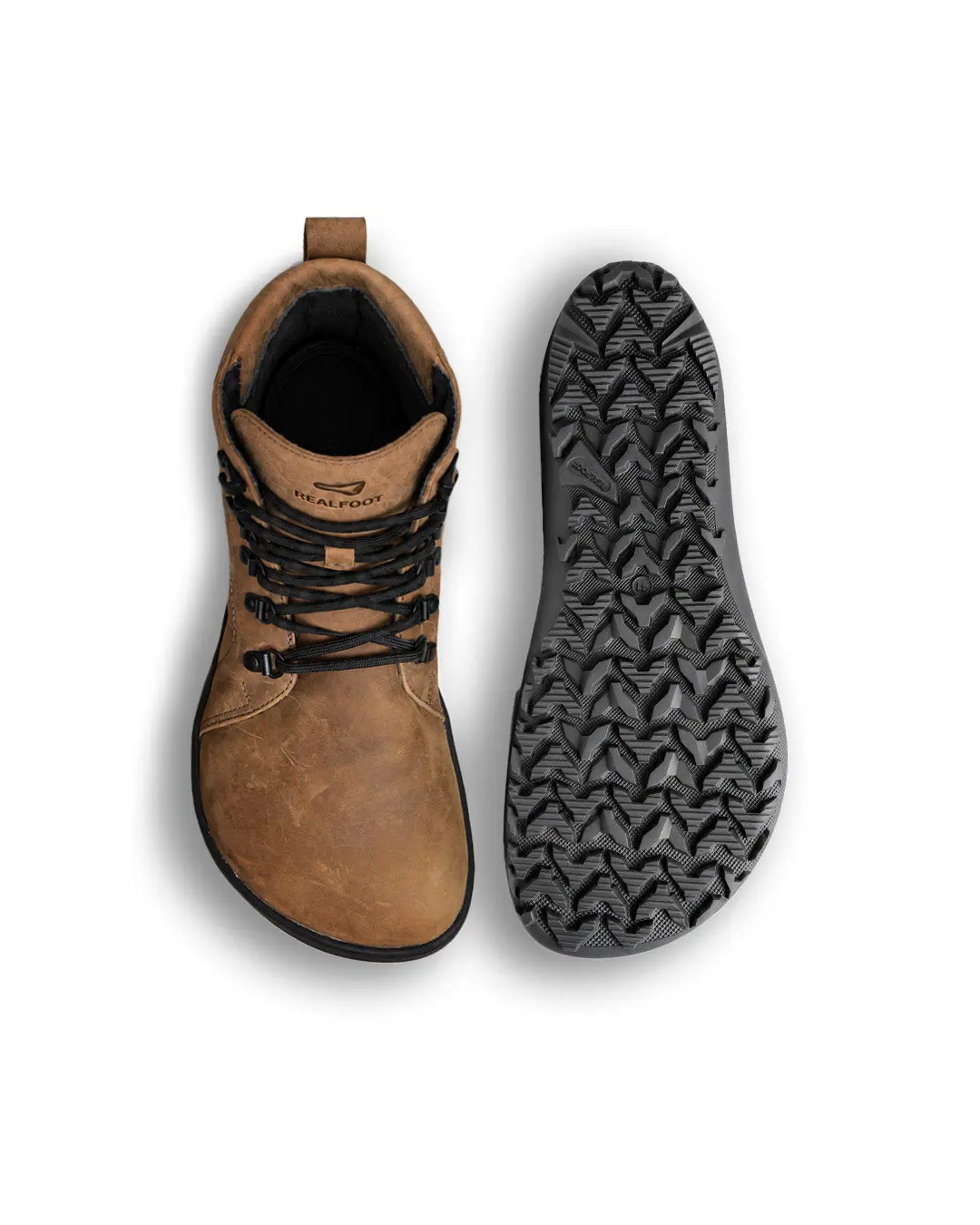 Босоногие ботинки Realfoot Farmer Winter TerrainGrip Light Brown, фото 9