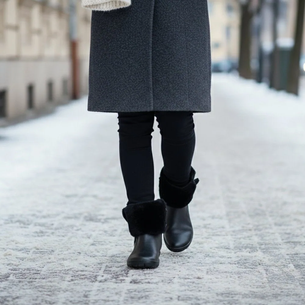 Женские ботинки ZAQQ HUQ Winter Black (чёрный цвет), фото 7