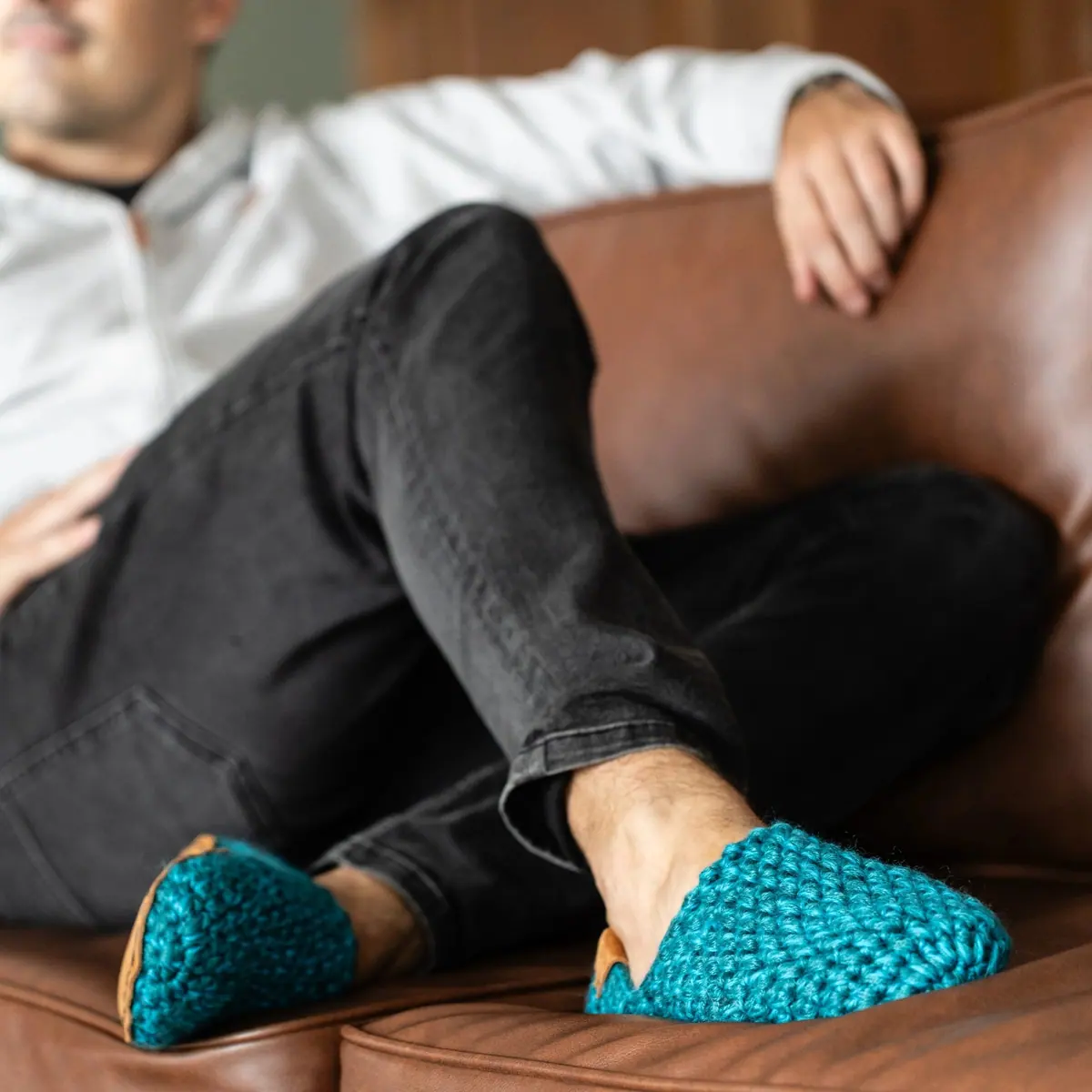 Домашние тапочки Kingdom of Wow Classic Slip-on — бирюзовый, фото 3