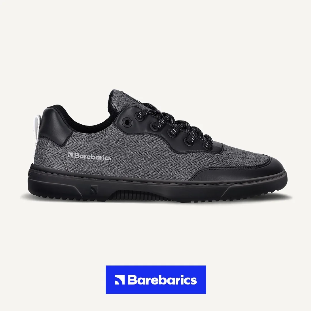 Босоногие кроссовки Barebarics Kudos — чёрные с серым, фото 4