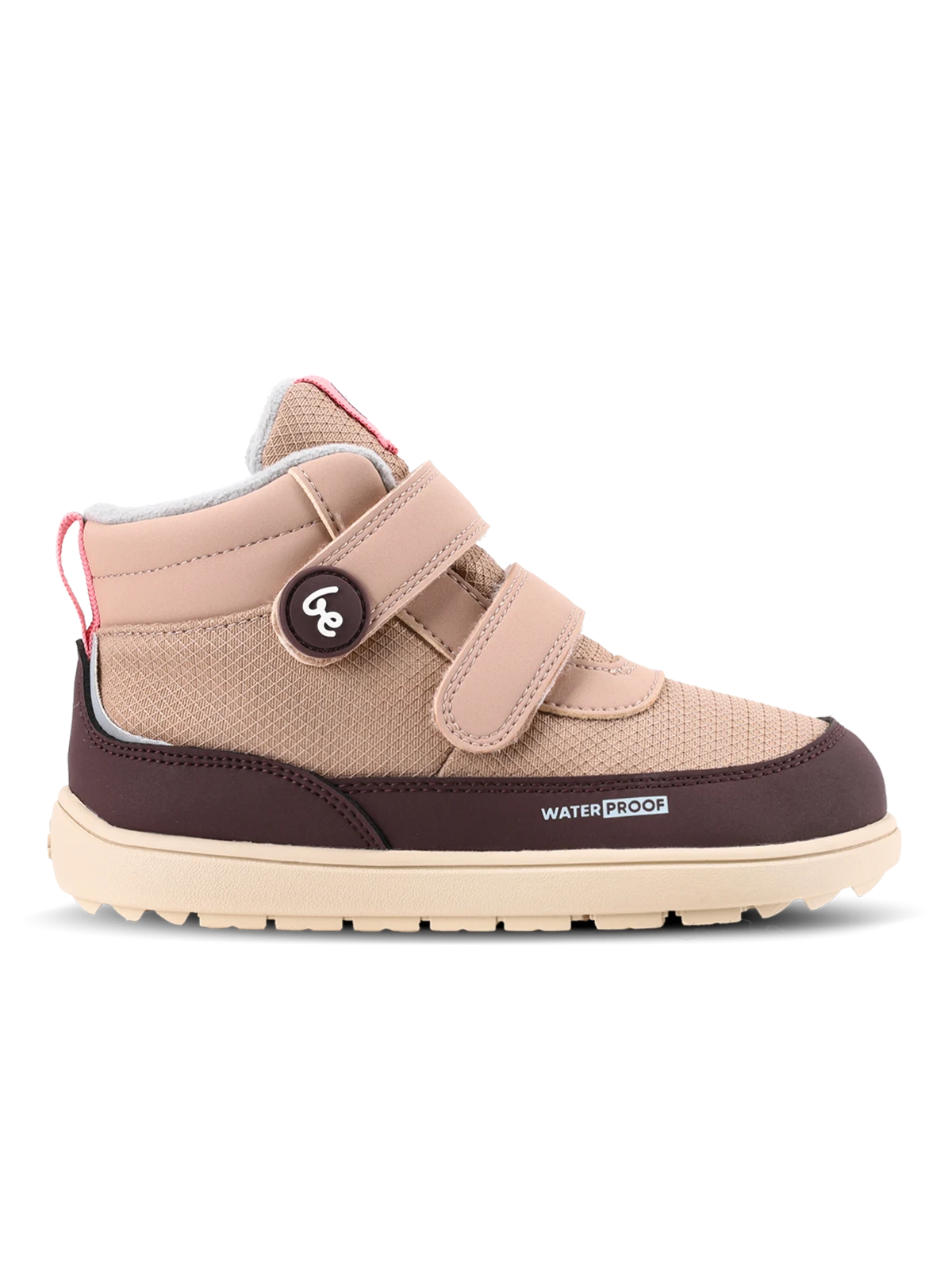Детские зимние ботинки Be Lenka Zippu Kids — бежево-бордовые — фото 1 из 5