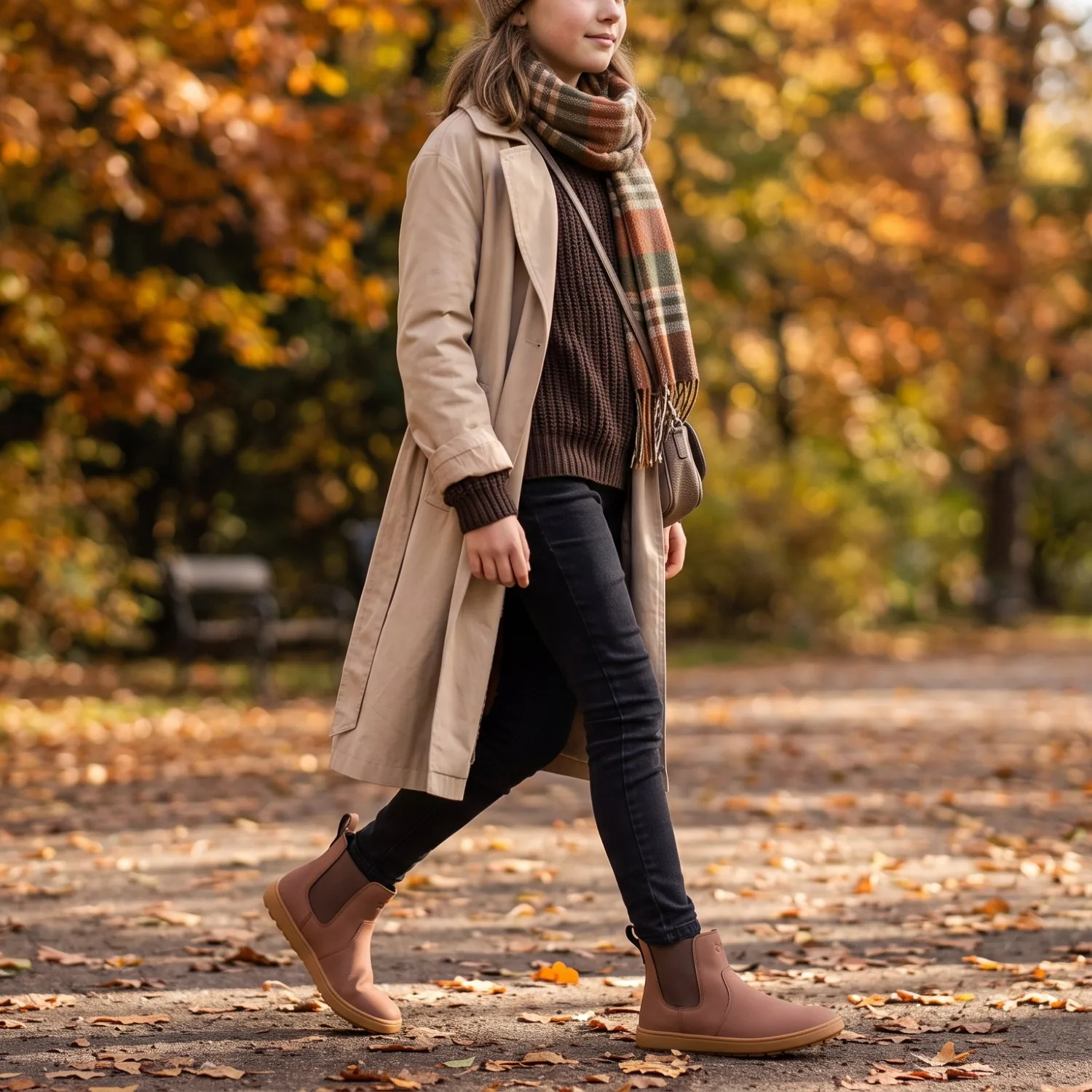 Детские босоногие челси Be Lenka Halla Junior — коричневые, фото 2